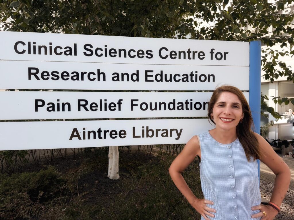 Andrea Romera en la Pain Relief Fundation